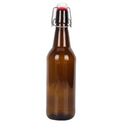 Пляшка скляна з бугельною кришкою (коричнева), 0,33 л