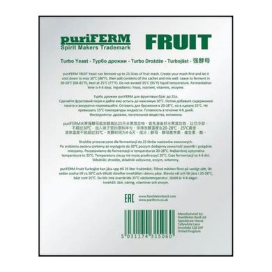 Турбо-дріжджі фруктові Puriferm Fruit, 50 г 7048 фото