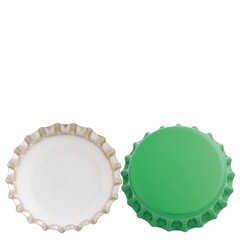 Кронен-пробки для стеклянных бутылок, зеленая 26 мм 100 шт