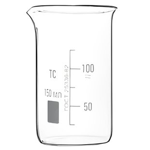 Стакан мерный стеклянный высокий, 150 мл